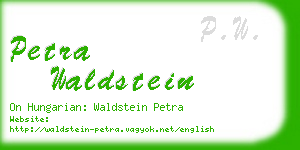 petra waldstein business card